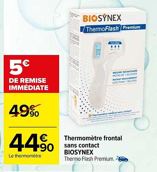 Thermomètre frontal sans contact BIOSYNEX Thermo Flash Premium