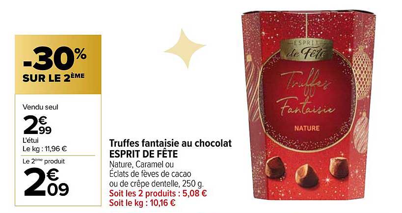 Truffes fantaisie au chocolat ESPRIT DE FÊTE