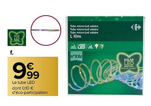 Tube micro-Led solaire