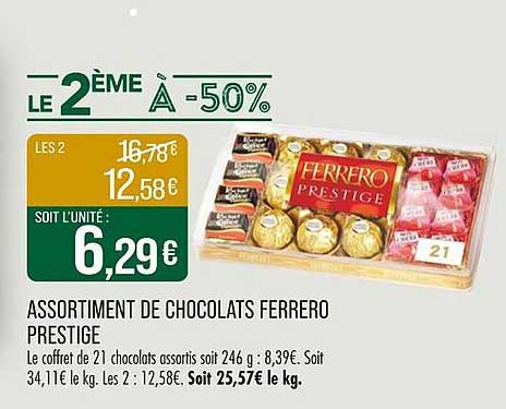 ASSORTIMENT DE CHOCOLATS FERRERO PRESTIGE