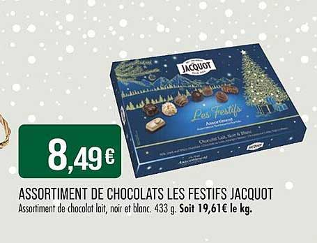 ASSORTIMENT DE CHOCOLATS LES FESTIFS JACQUOT