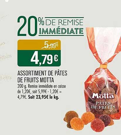 ASSORTIMENT DE PÂTES DE FRUITS MOTTA