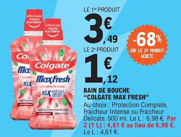 BAIN DE BOUCHE "COLGATE MAX FRESH"