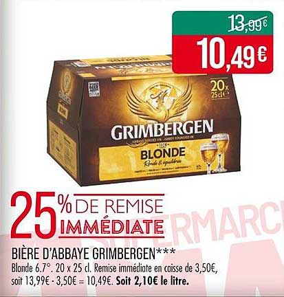 BIÈRE D’ABBAYE GRIMBERGEN***