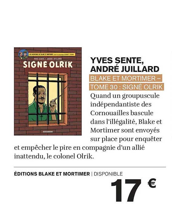 BLAKE ET MORTIMER – TOME 30 : SIGNÉ OLRIK