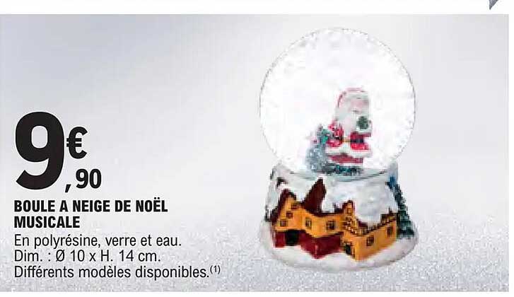 BOULE A NEIGE DE NOËL MUSICALE