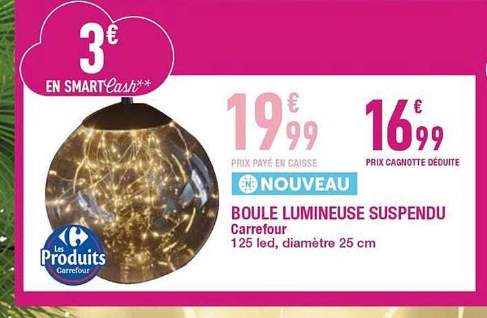 BOULE LUMINEUSE SUSPENDU