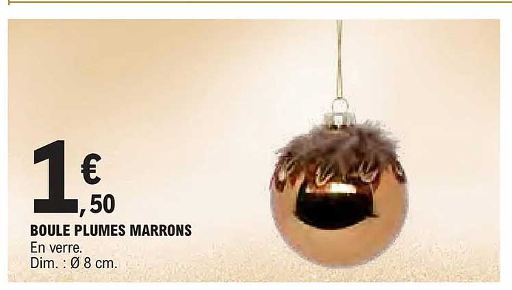 BOULE PLUMES MARRONS