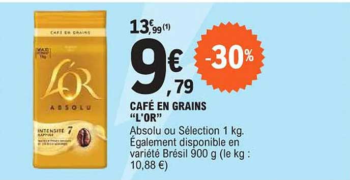 CAFE EN GRAINS “L'OR”