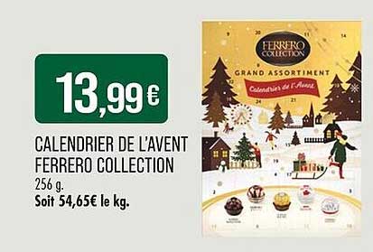 CALENDRIER DE L'AVENT FERRERO COLLECTION