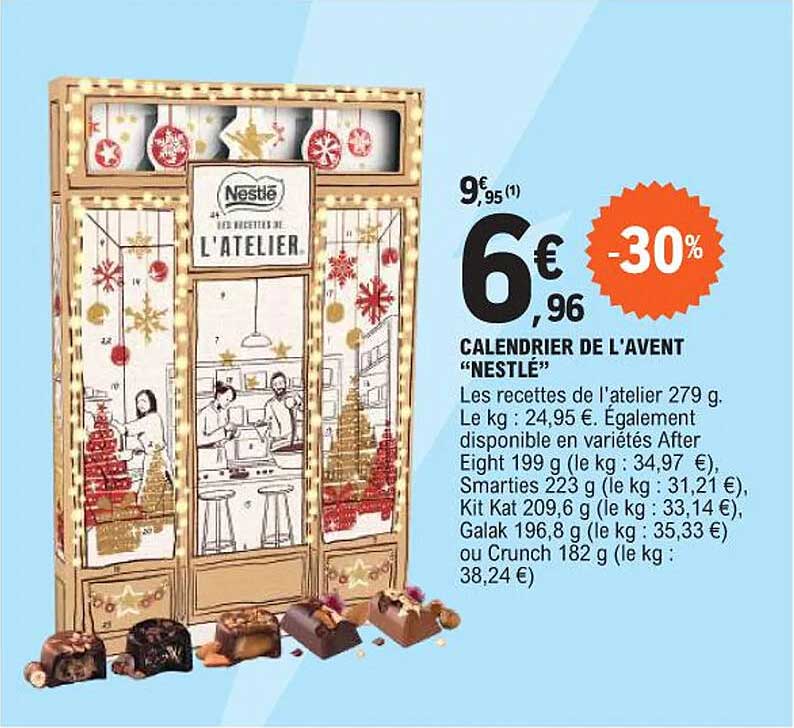 CALENDRIER DE L'AVENT "NESTLÉ"