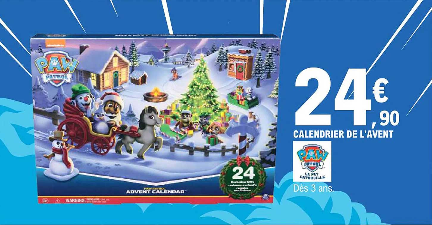 CALENDRIER DE L'AVENT PAW PATROL