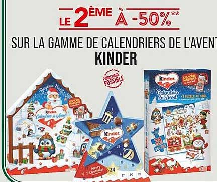 Calendriers de l'Avent Kinder