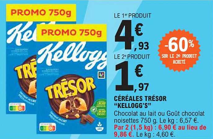 CÉRÉALES TRÉSOR "KELLOGG'S"