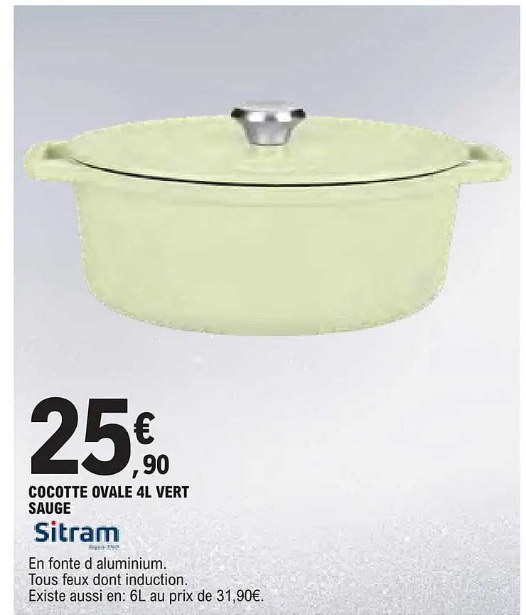 COCOTTE OVALE 4L VERT SAUGE