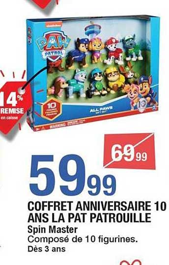 COFFRET ANNIVERSAIRE 10 ANS LA PAT PATROUILLE