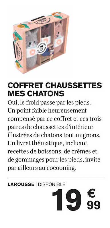 COFFRET CHAUSSETTES MES CHATONS