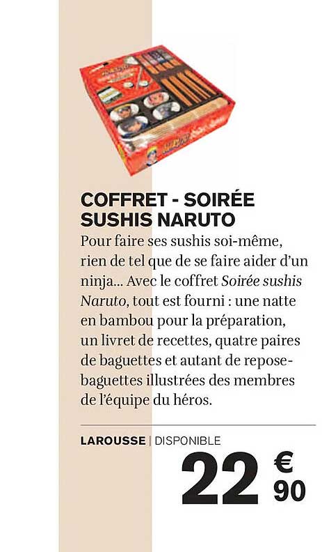 COFFRET - SOIRÉE SUSHIS NARUTO