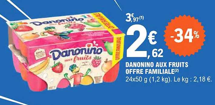 DANONINO AUX FRUITS OFFRE FAMILIALE