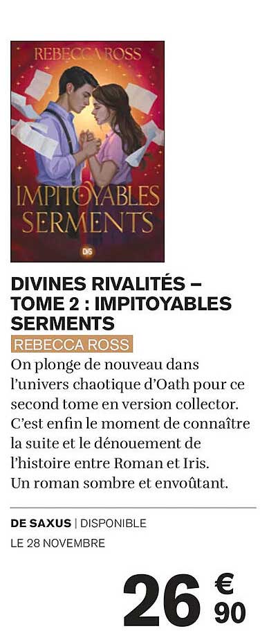 DIVINES RIVALITÉS – TOME 2 : IMPITOYABLES SERMENTS