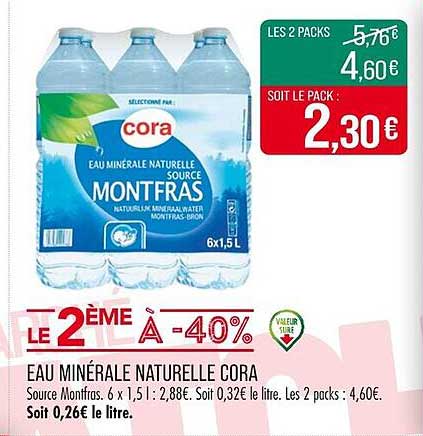 EAU MINÉRALE NATURELLE CORA