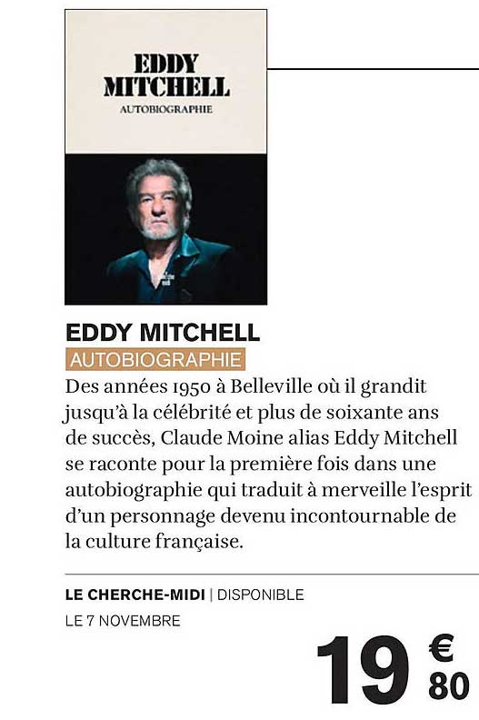 EDDY MITCHELL AUTOBIOGRAPHIE