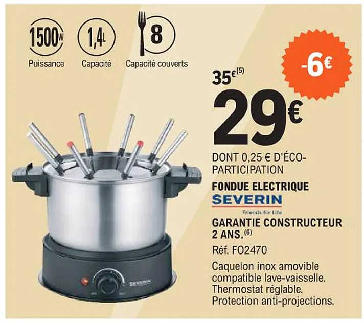 FONDUE ELECTRIQUE SEVERIN