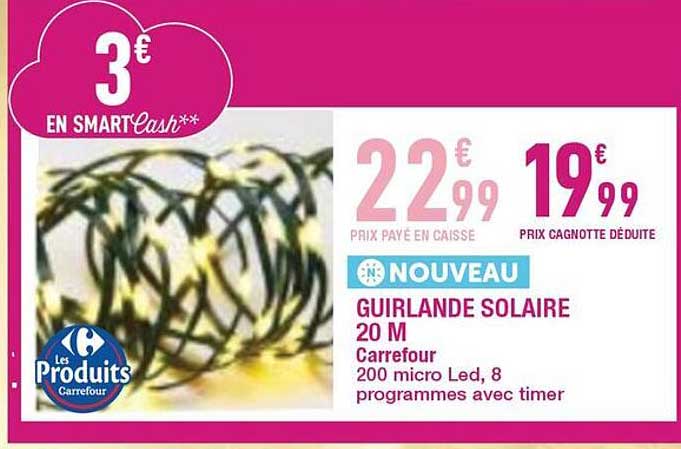 GUIRLANDE SOLAIRE 20 M