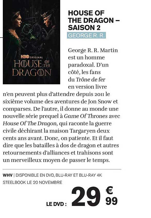 HOUSE OF THE DRAGON – SAISON 2