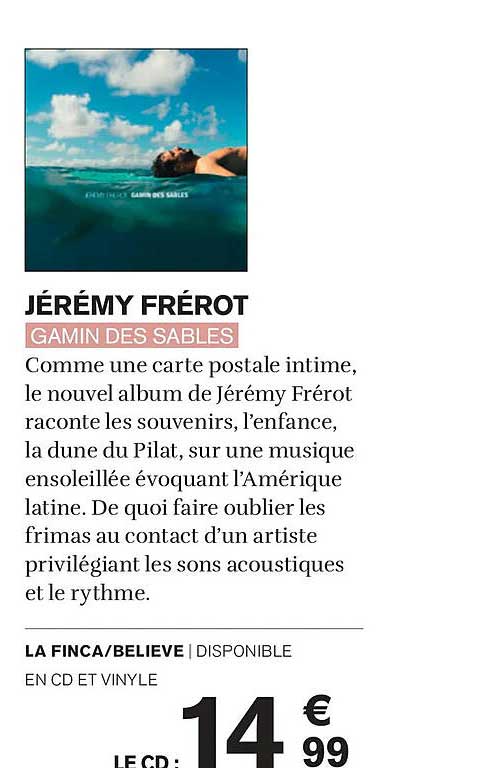 JÉRÉMY FRÉROT GAMIN DES SABLES