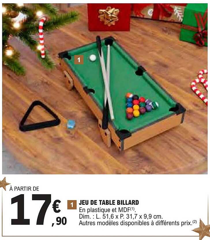 JEU DE TABLE BILLARD