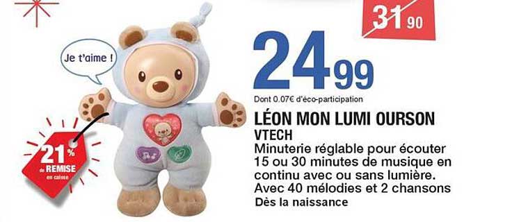 LÉON MON LUMI OURSON VTECH