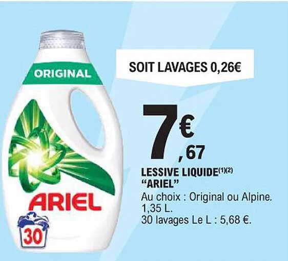 LESSIVE LIQUIDE "ARIEL"