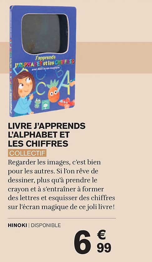 LIVRE J'APPRENDS L'ALPHABET ET LES CHIFFRES