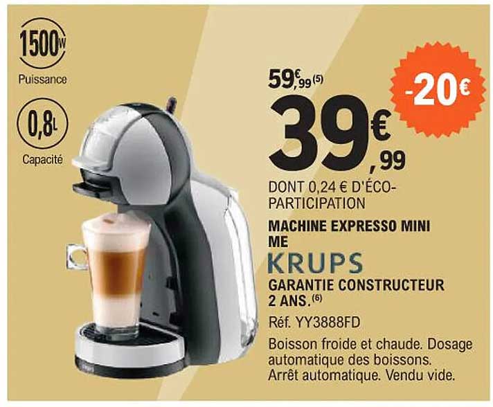 MACHINE EXPRESSO MINI ME KRUPS