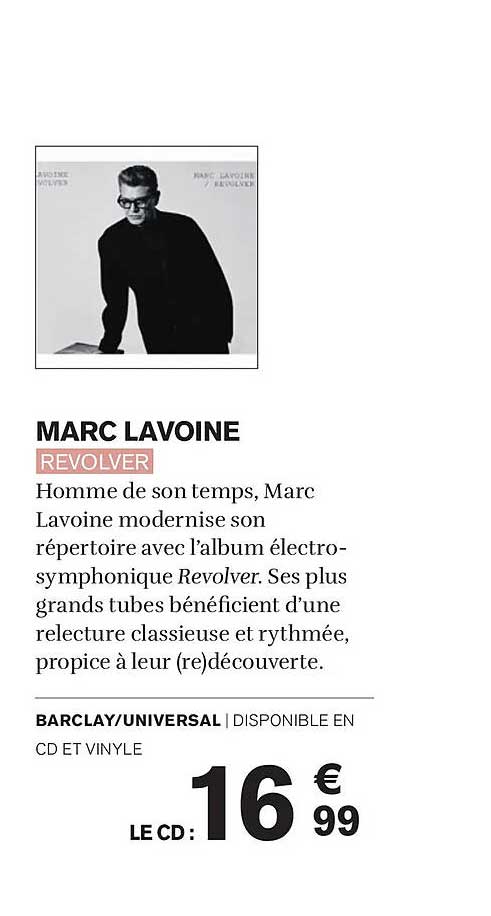 MARC LAVOINE  
REVOLVER