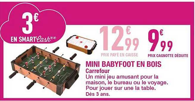 MINI BABYFOOT EN BOIS