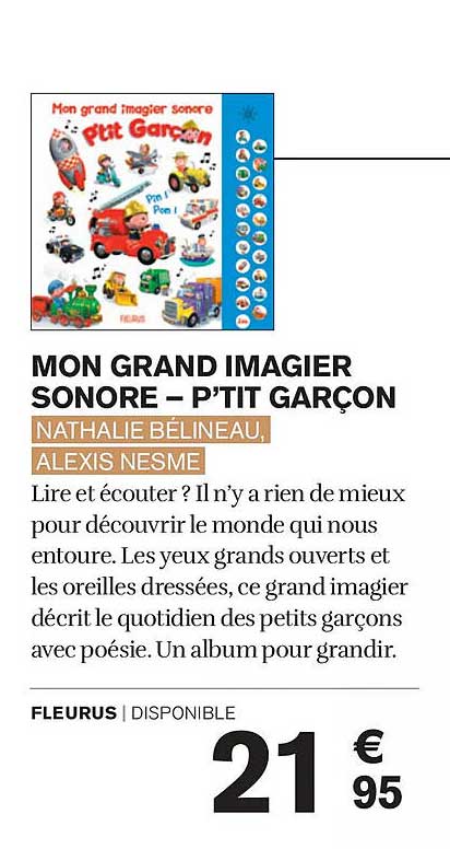 MON GRAND IMAGIER SONORE – P'TIT GARÇON