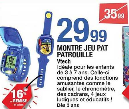 MONTRE JEU PAT PATROUILLE