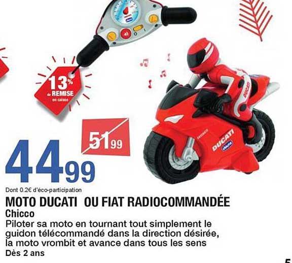 MOTO DUCATI OU FIAT RADIOCOMMANDÉE