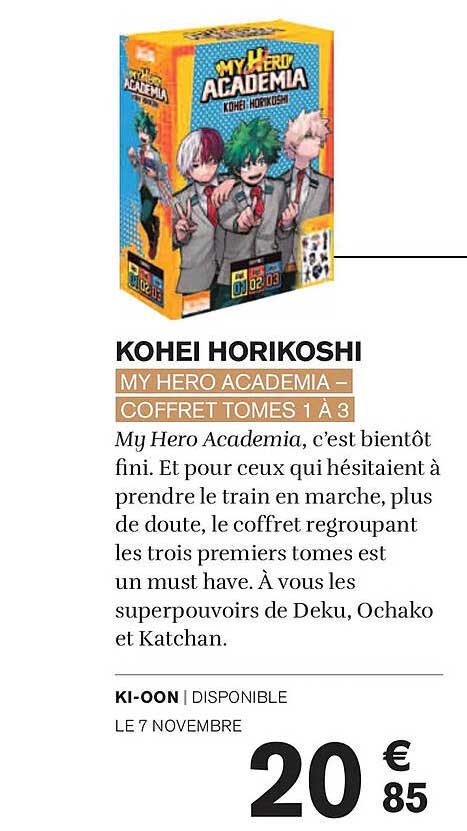 MY HERO ACADEMIA – COFFRET TOMES 1 À 3