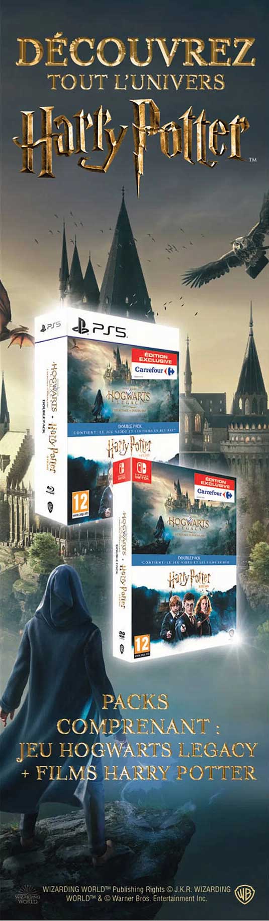 Packs comprenant : Jeu Hogwarts Legacy + Films Harry Potter