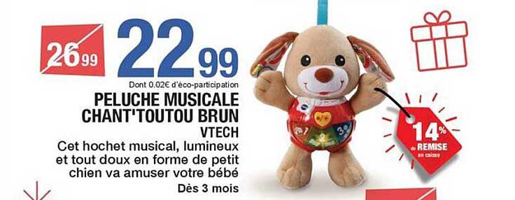 PELUCHE MUSICALE CHANT'TOUTOU BRUN VTECH