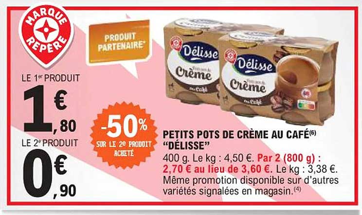 PETITS POTS DE CRÈME AU CAFÉ "DÉLISSE"