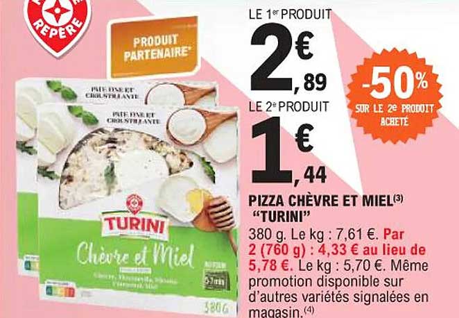 PIZZA CHÈVRE ET MIEL "TURINI"