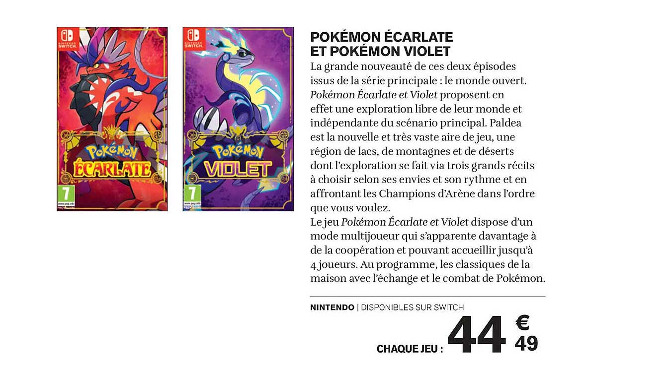 Pokémon Écarlate et Pokémon Violet