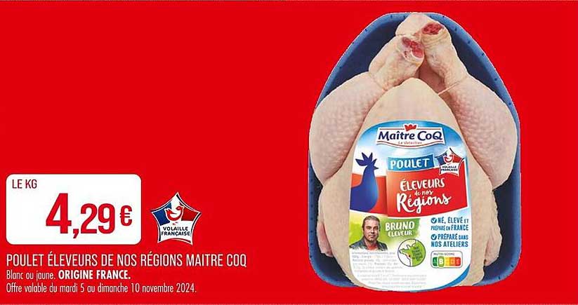 POULLET ÉLEVEURS DE NOS RÉGIONS MAÎTRE COQ