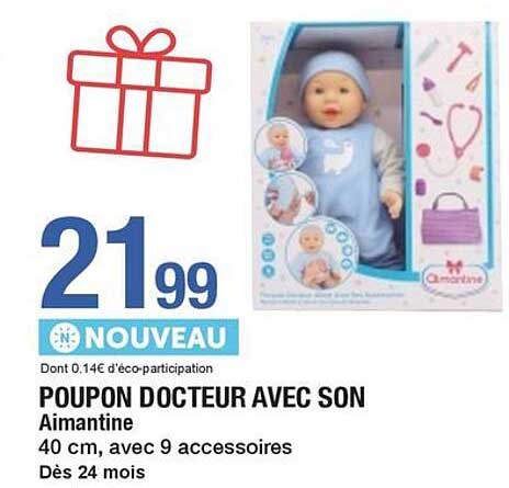 Poupon Docteur Avec Son offre chez Carrefour