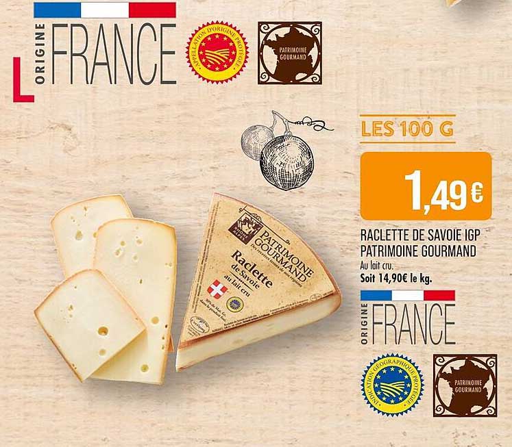 Raclette de Savoie IGP Patrimoine Gourmand