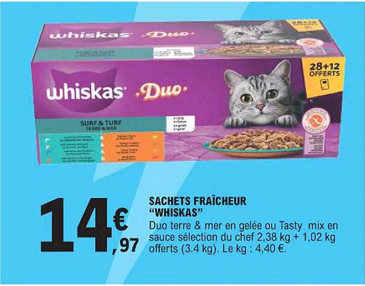 SACHETS FRAÎCHEUR “WHISKAS”